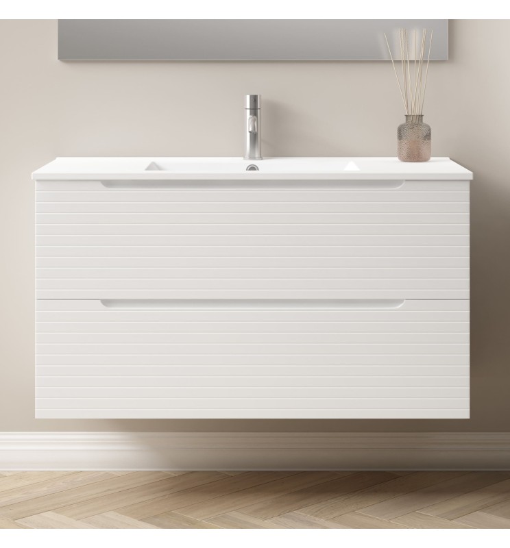 Mueble Monaco White 2 Cajones Cajoneras Suspendidos