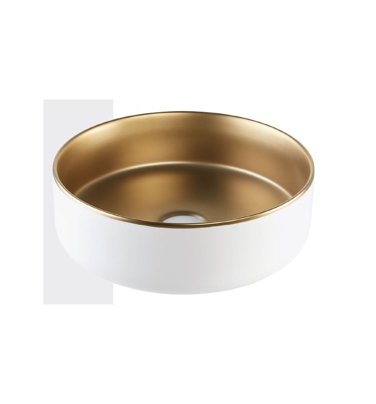 Lavabo Circle Blanco Exterior Oro Interior Circular Circulo