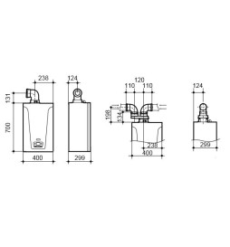 Caldera de Gas Baxi Platinum Compact ECO 26/26 F Dibujo Técnico