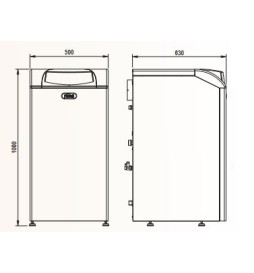 Caldera Gasoleo Ferroli Silent Eco 30 Unit Low nox medidas