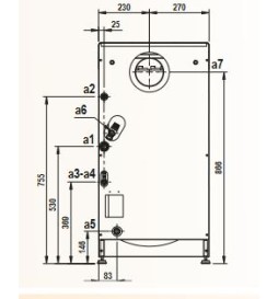 Caldera Gasoleo Ferroli Silent Eco 30 Unit Low nox medidas